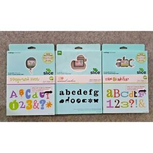 Lot of 3 Making Memories Slice Design Cards Playground Fonts Animal Mix Mingle